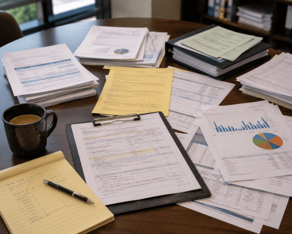 Truck accident lawyer reviewing enforcement notices and carrier safety records